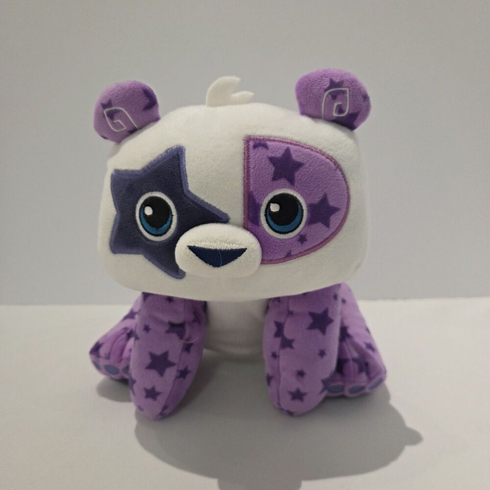 Animal Jam Purple White Panda Plush Stuffed Animal Toy 10"